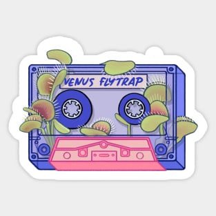 Venus flytrap cassette tape Sticker